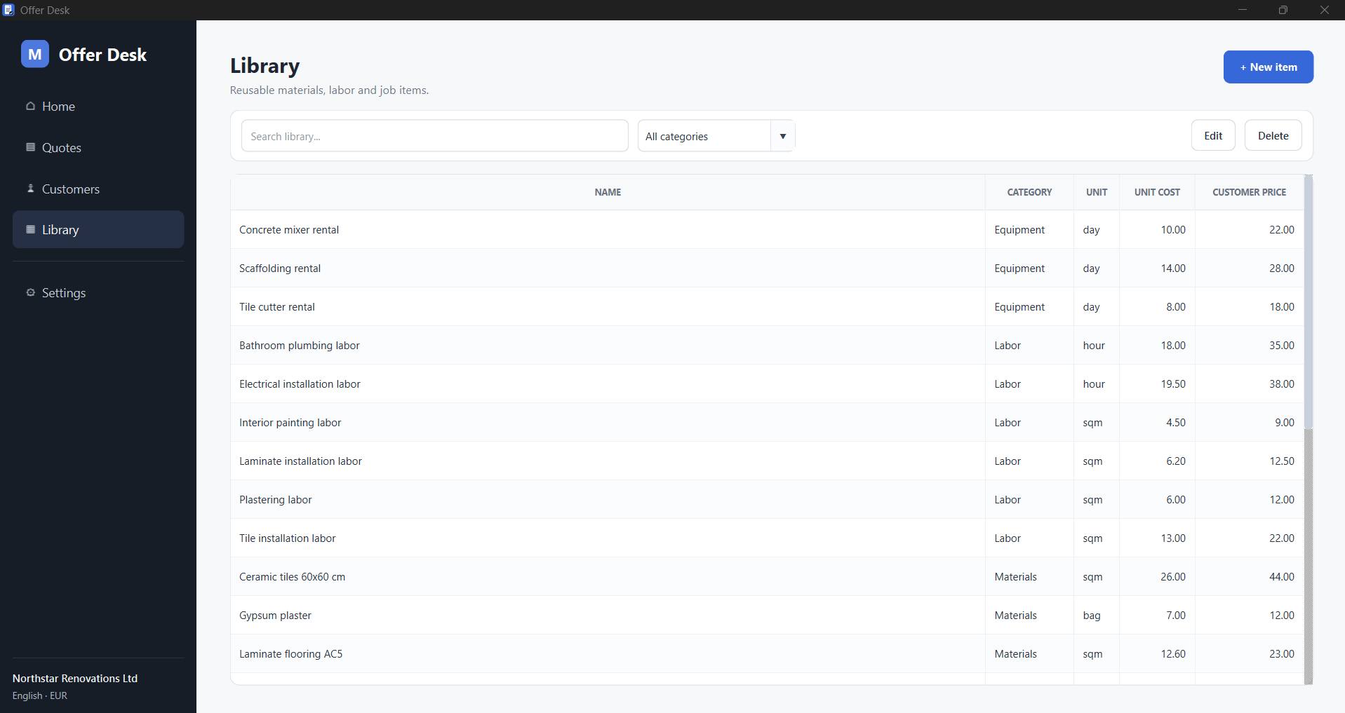 Offer Desk reusable Library